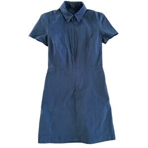 Theory Navy Blue Short Sleeve Mini Dress